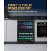 image:imageNewAir Beverage Refrigerator with Glass Door  177 Can Mini Fridge for Bedroom Dorm Office or Gaming Setup  Soda Beer and Wine Cooler  Black Stainless SteelBlack Stainless Steel