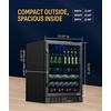 image:imageNewAir Beverage Refrigerator with Glass Door  177 Can Mini Fridge for Bedroom Dorm Office or Gaming Setup  Soda Beer and Wine Cooler  Black Stainless SteelBlack Stainless Steel