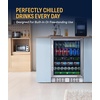 image:imageNewAir Beverage Refrigerator with Glass Door  177 Can Mini Fridge for Bedroom Dorm Office or Gaming Setup  Soda Beer and Wine Cooler  Stainless Steel