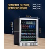 image:imageNewAir Beverage Refrigerator with Glass Door  177 Can Mini Fridge for Bedroom Dorm Office or Gaming Setup  Soda Beer and Wine Cooler  Stainless Steel
