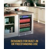 image:imageNewAir Beverage Refrigerator with Glass Door  177 Can Mini Fridge for Bedroom Dorm Office or Gaming Setup  Soda Beer and Wine Cooler  Stainless Steel