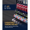image:imageNewAir Beverage Refrigerator with Glass Door  177 Can Mini Fridge for Bedroom Dorm Office or Gaming Setup  Soda Beer and Wine Cooler  Stainless Steel