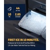 image:imageNugget Ice Maker Countertop  44 lbsDay Pebble Ice Machine with SelfCleaning  Soft Chewable Pebble amp SonicStyle Ice  Black Stainless Steel