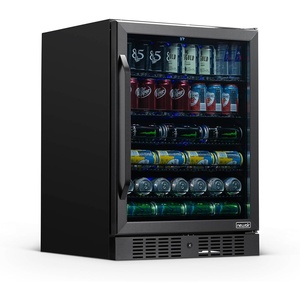 image:imageNewAir Beverage Refrigerator with Glass Door  177 Can Mini Fridge for Bedroom Dorm Office or Gaming Setup  Soda Beer and Wine Cooler  Black Stainless SteelBlack Stainless Steel