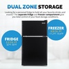 image:imageNewAir 31 Cu Ft Compact Mini Fridge with Freezer Energy Star Certified Dual Zone Refrigerator Interior LED Light Crisper Drawer Perfect for Dorm Rooms Bedrooms Home Offices and RV VansBlack