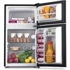 image:imageNewAir 31 Cu Ft Compact Mini Fridge with Freezer Energy Star Certified Dual Zone Refrigerator Interior LED Light Crisper Drawer Perfect for Dorm Rooms Bedrooms Home Offices and RV VansBlack