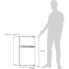 image:imageNewAir 31 Cu Ft Compact Mini Fridge with Freezer Energy Star Certified Dual Zone Refrigerator Interior LED Light Crisper Drawer Perfect for Dorm Rooms Bedrooms Home Offices and RV VansGray