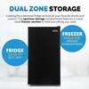 image:imageNewAir 31 Cu Ft Compact Mini Fridge with Freezer Energy Star Certified Dual Zone Refrigerator Interior LED Light Crisper Drawer Perfect for Dorm Rooms Bedrooms Home Offices and RV VansBlack