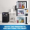 image:imageNewAir 31 Cu Ft Compact Mini Fridge with Freezer Energy Star Certified Dual Zone Refrigerator Interior LED Light Crisper Drawer Perfect for Dorm Rooms Bedrooms Home Offices and RV VansBlack