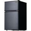 image:imageNewAir 31 Cu Ft Compact Mini Fridge with Freezer Energy Star Certified Dual Zone Refrigerator Interior LED Light Crisper Drawer Perfect for Dorm Rooms Bedrooms Home Offices and RV VansGray
