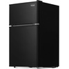image:imageNewAir 31 Cu Ft Compact Mini Fridge with Freezer Energy Star Certified Dual Zone Refrigerator Interior LED Light Crisper Drawer Perfect for Dorm Rooms Bedrooms Home Offices and RV VansBlack