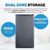 image:imageNewAir 31 Cu Ft Compact Mini Fridge with Freezer Energy Star Certified Dual Zone Refrigerator Interior LED Light Crisper Drawer Perfect for Dorm Rooms Bedrooms Home Offices and RV VansGray