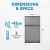 image:imageNewAir 31 Cu Ft Compact Mini Fridge with Freezer Energy Star Certified Dual Zone Refrigerator Interior LED Light Crisper Drawer Perfect for Dorm Rooms Bedrooms Home Offices and RV VansGray