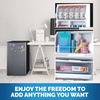 image:imageNewAir 31 Cu Ft Compact Mini Fridge with Freezer Energy Star Certified Dual Zone Refrigerator Interior LED Light Crisper Drawer Perfect for Dorm Rooms Bedrooms Home Offices and RV VansGray