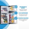 image:imageNewAir 31 Cu Ft Compact Mini Fridge with Freezer Energy Star Certified Dual Zone Refrigerator Interior LED Light Crisper Drawer Perfect for Dorm Rooms Bedrooms Home Offices and RV VansBlack