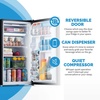 image:imageNewAir 31 Cu Ft Compact Mini Fridge with Freezer Energy Star Certified Dual Zone Refrigerator Interior LED Light Crisper Drawer Perfect for Dorm Rooms Bedrooms Home Offices and RV VansGray