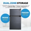 image:imageNewAir 31 Cu Ft Compact Mini Fridge with Freezer Energy Star Certified Dual Zone Refrigerator Interior LED Light Crisper Drawer Perfect for Dorm Rooms Bedrooms Home Offices and RV VansGray