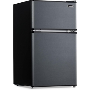 image:imageNewAir 31 Cu Ft Compact Mini Fridge with Freezer Energy Star Certified Dual Zone Refrigerator Interior LED Light Crisper Drawer Perfect for Dorm Rooms Bedrooms Home Offices and RV VansGray